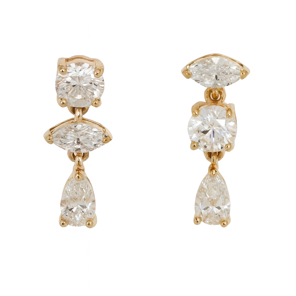 6 Diamonds Cleopatra Earring