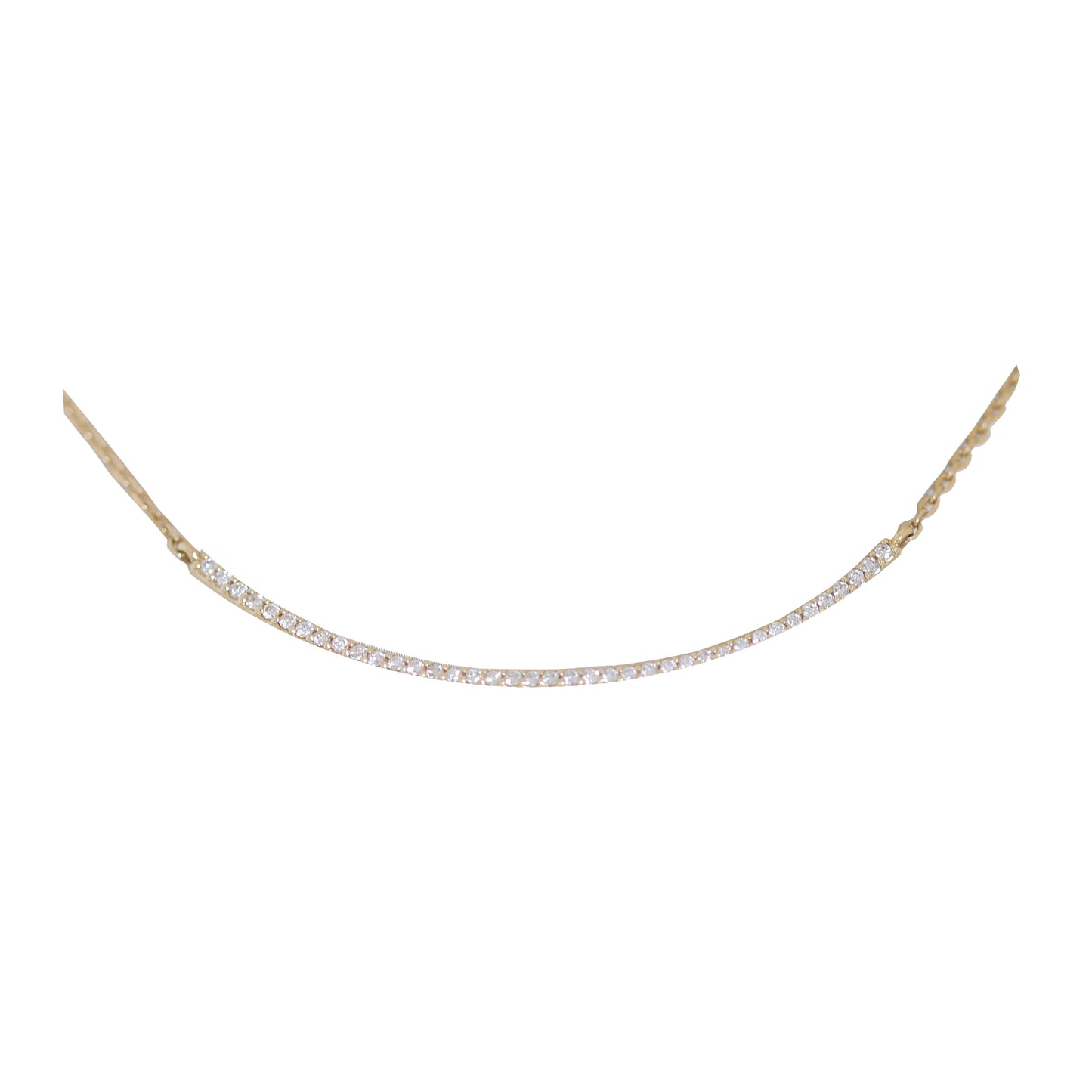Curved Diamond Necklace