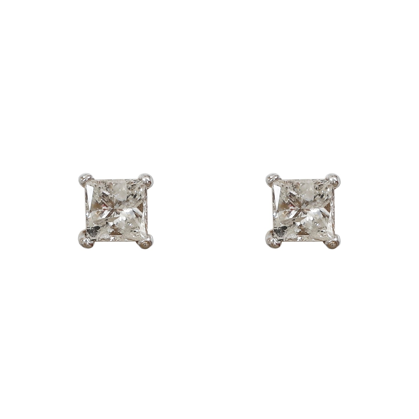 Princess Cut Diamond Earrings