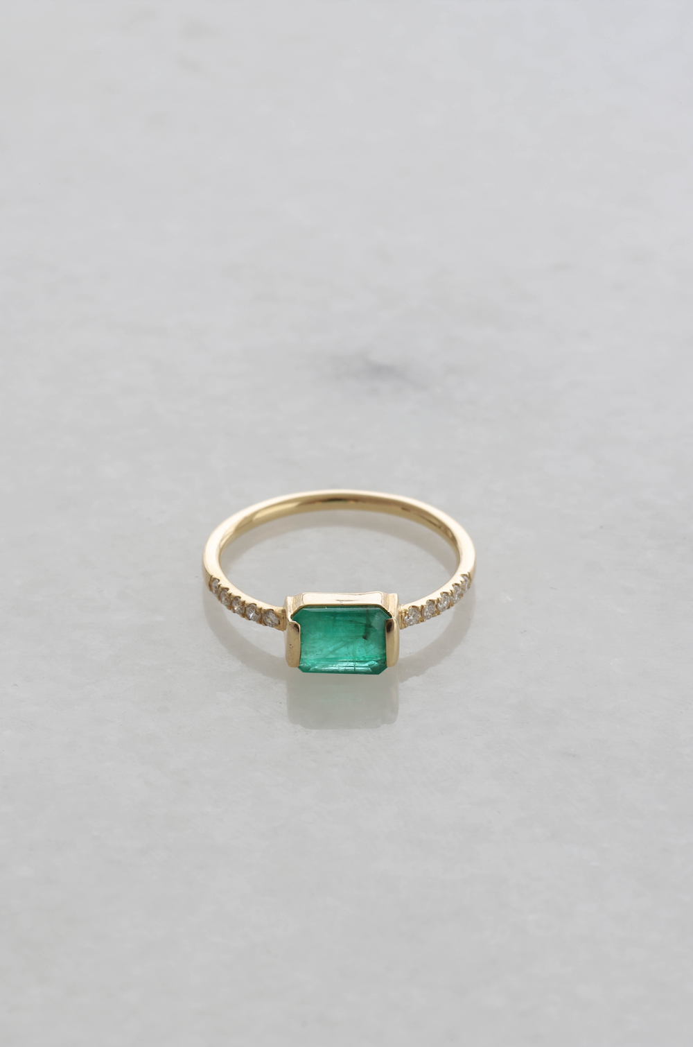 Emerald and Diamond Ring