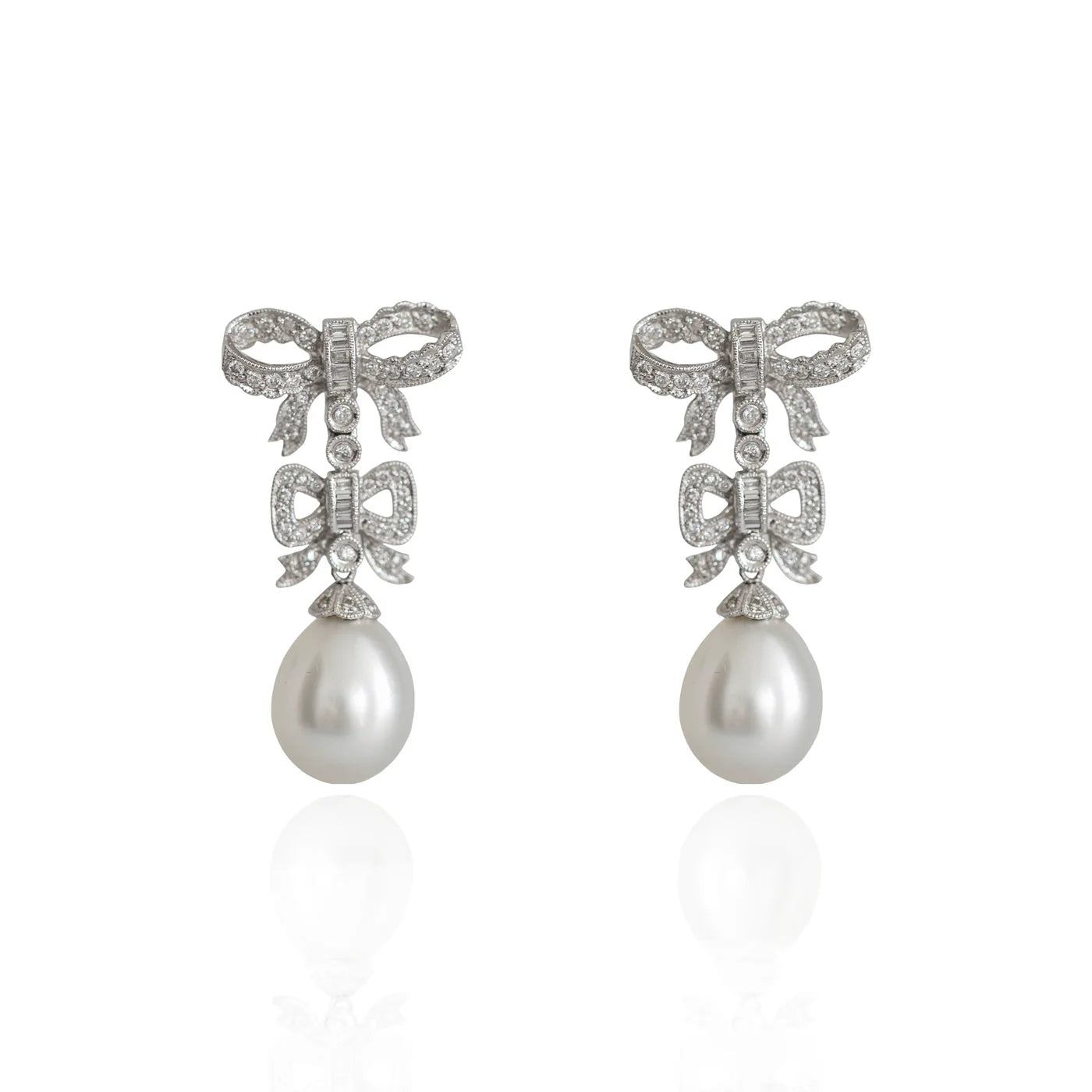 Pearl Bow Earrings