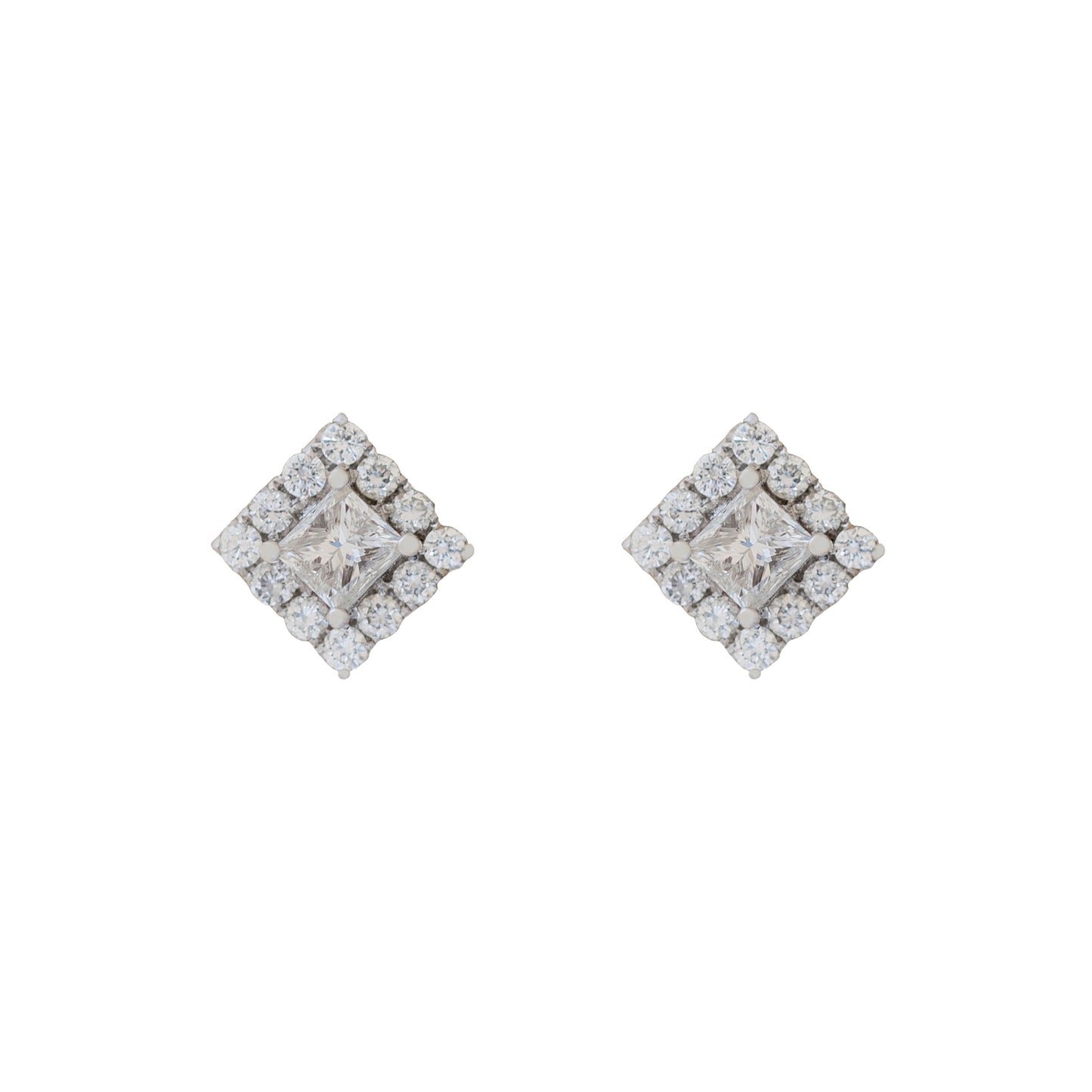 Square Diamond Studs
