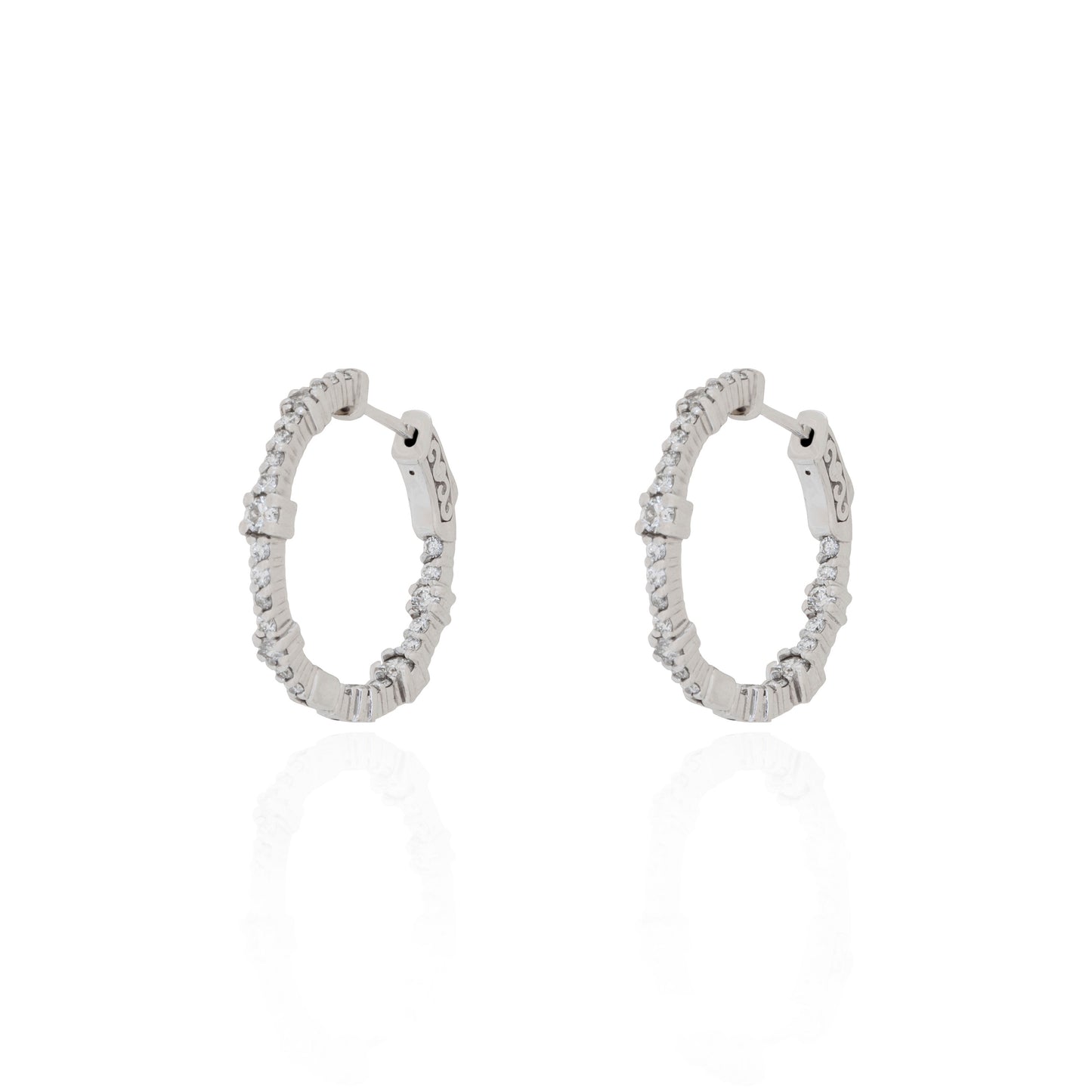Duet Diamond Hoops
