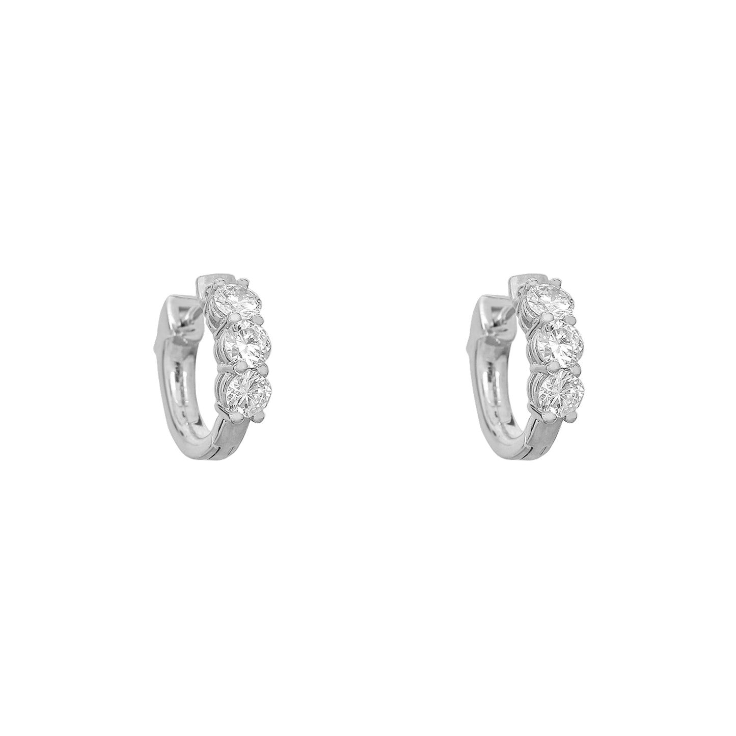 Jumbo Prong Set Diamond Huggie