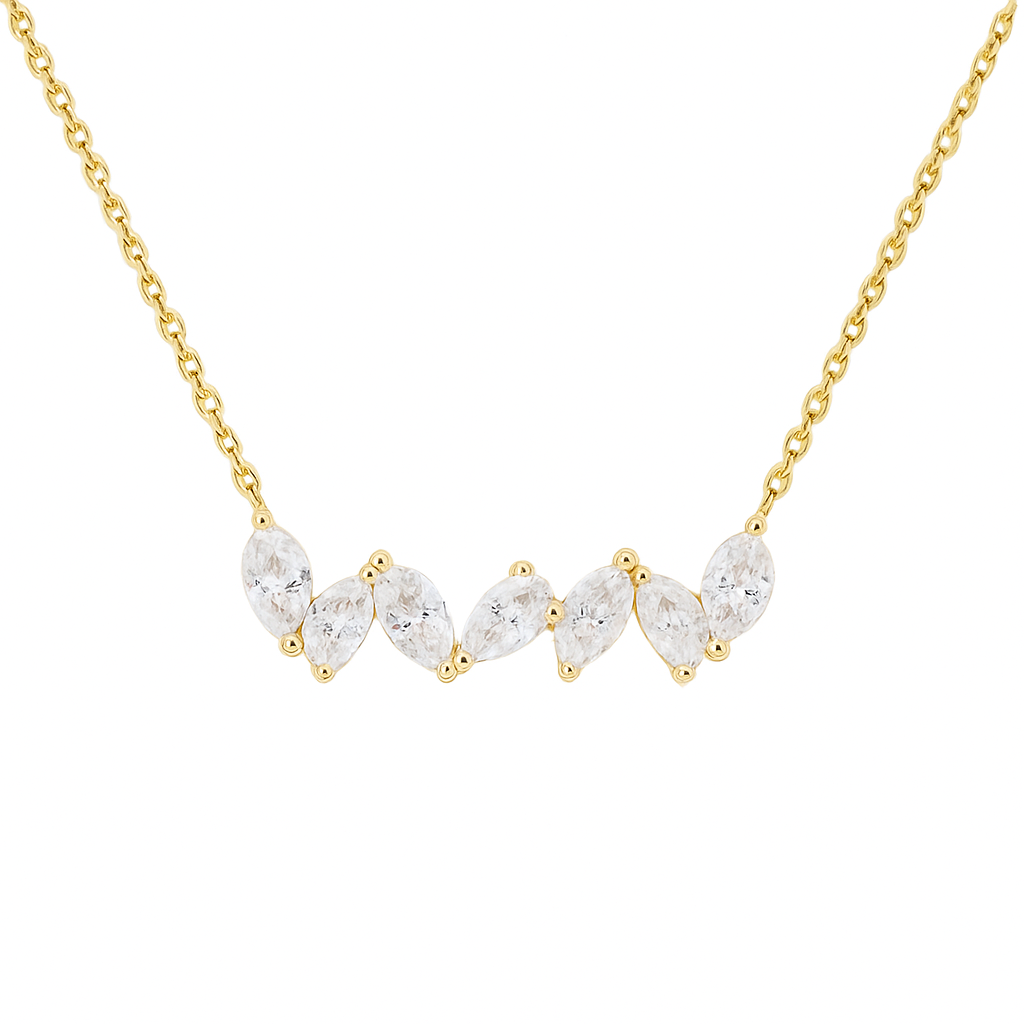 Pear & Marquise Cut Diamond Necklace