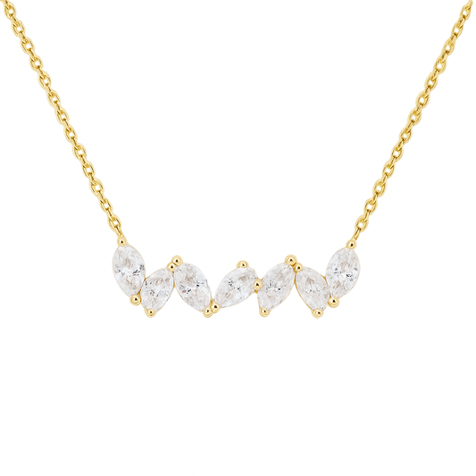 Pear & Marquise Cut Diamond Necklace