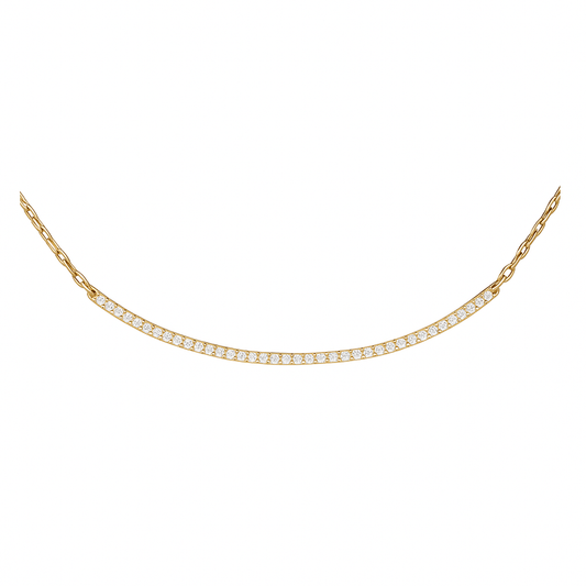Curved Diamond Necklace