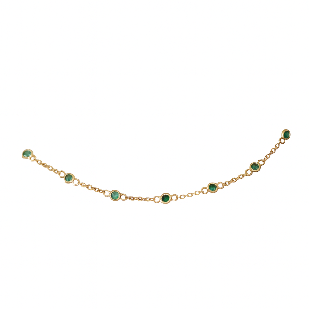 Micro Emerald Gem Eternity Necklace