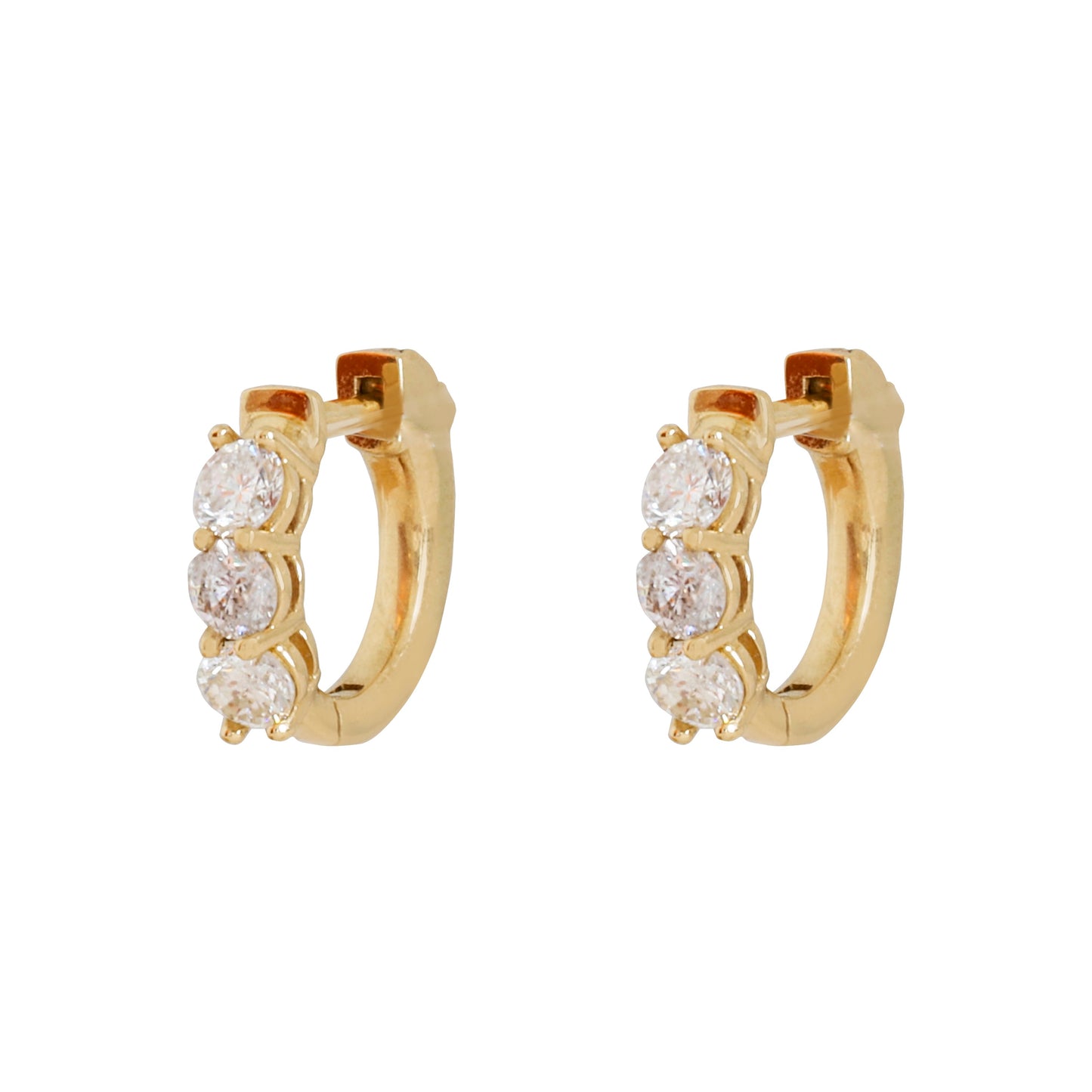 Jumbo Prong Set Diamond Huggies