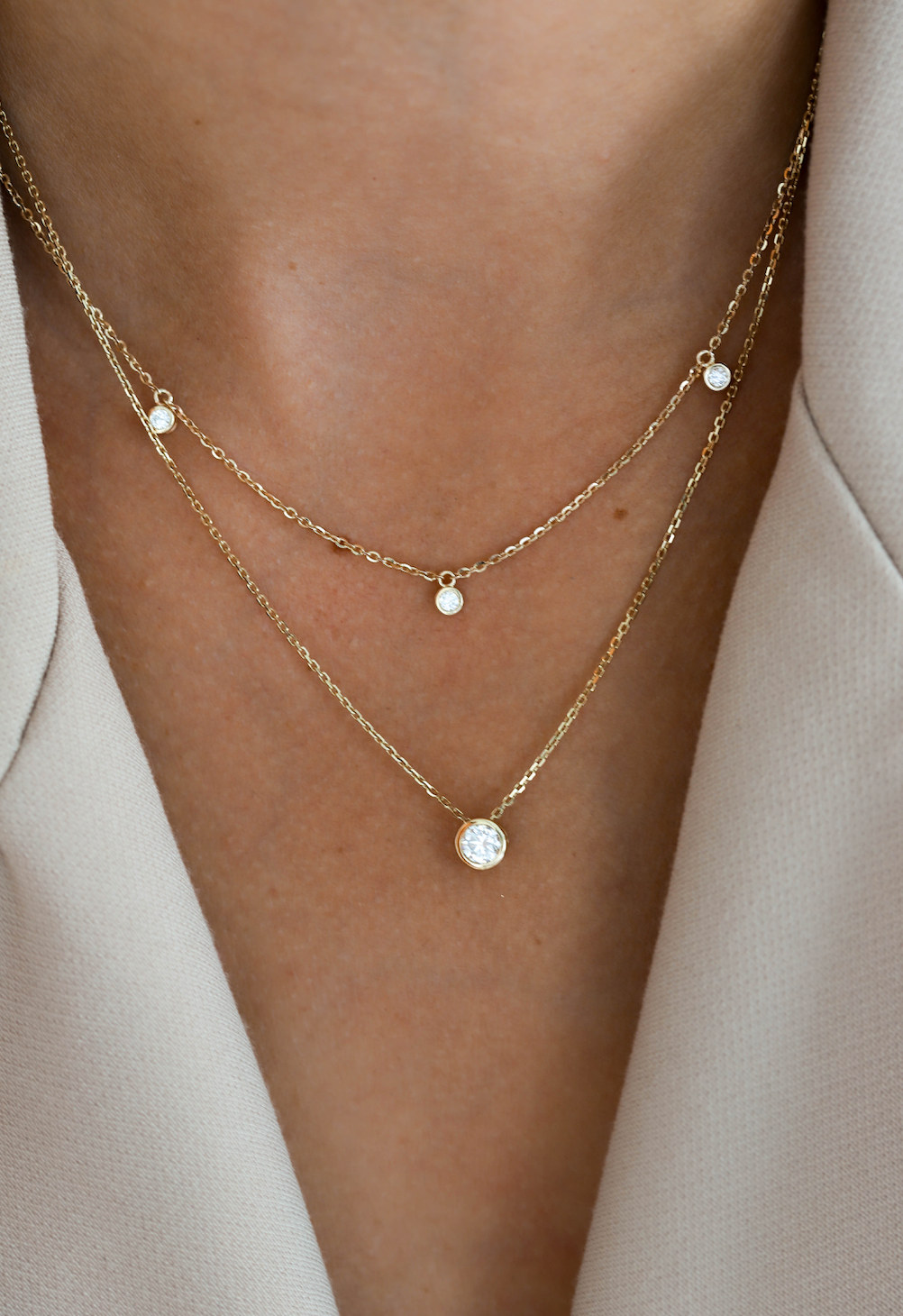 Yellow Gold Diamond Necklace