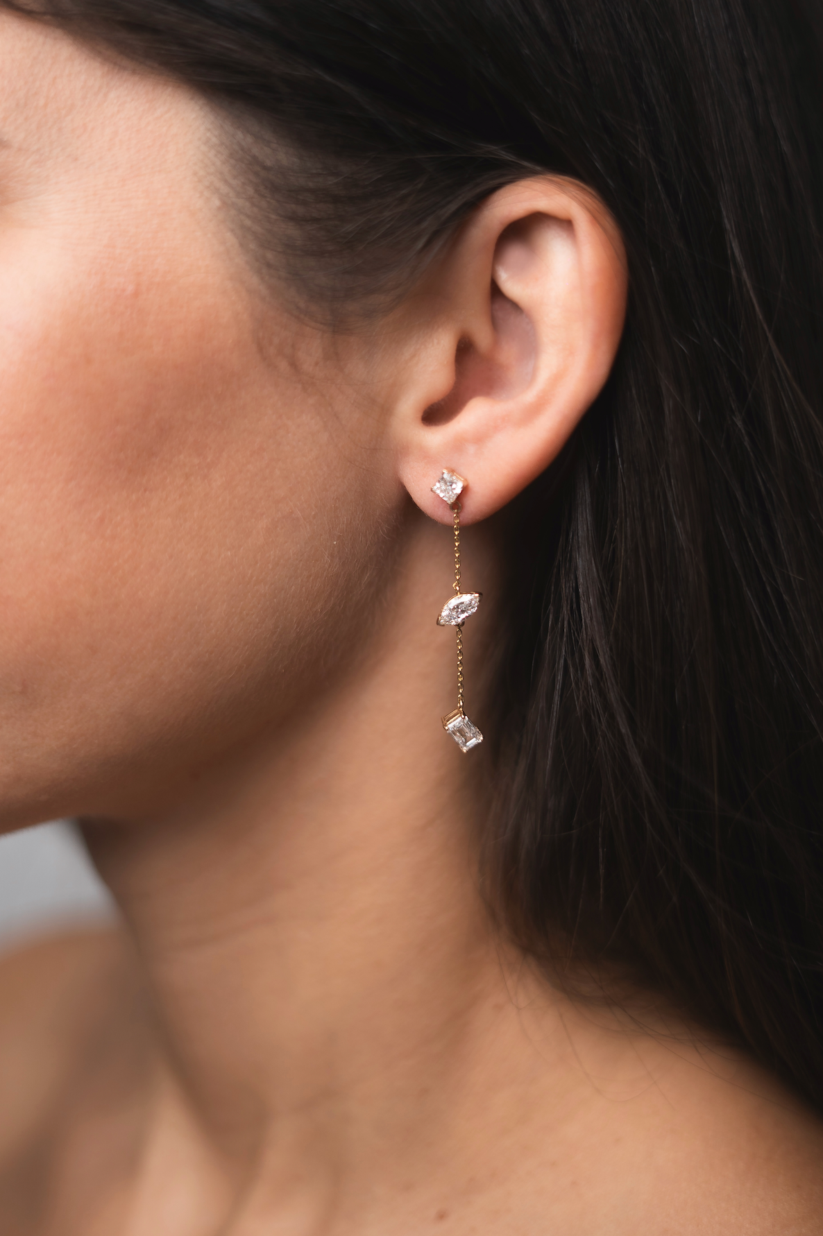 Multi-Shape Drop Earrings