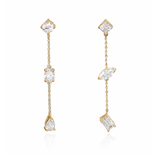 Multi-Shape Drop Earrings