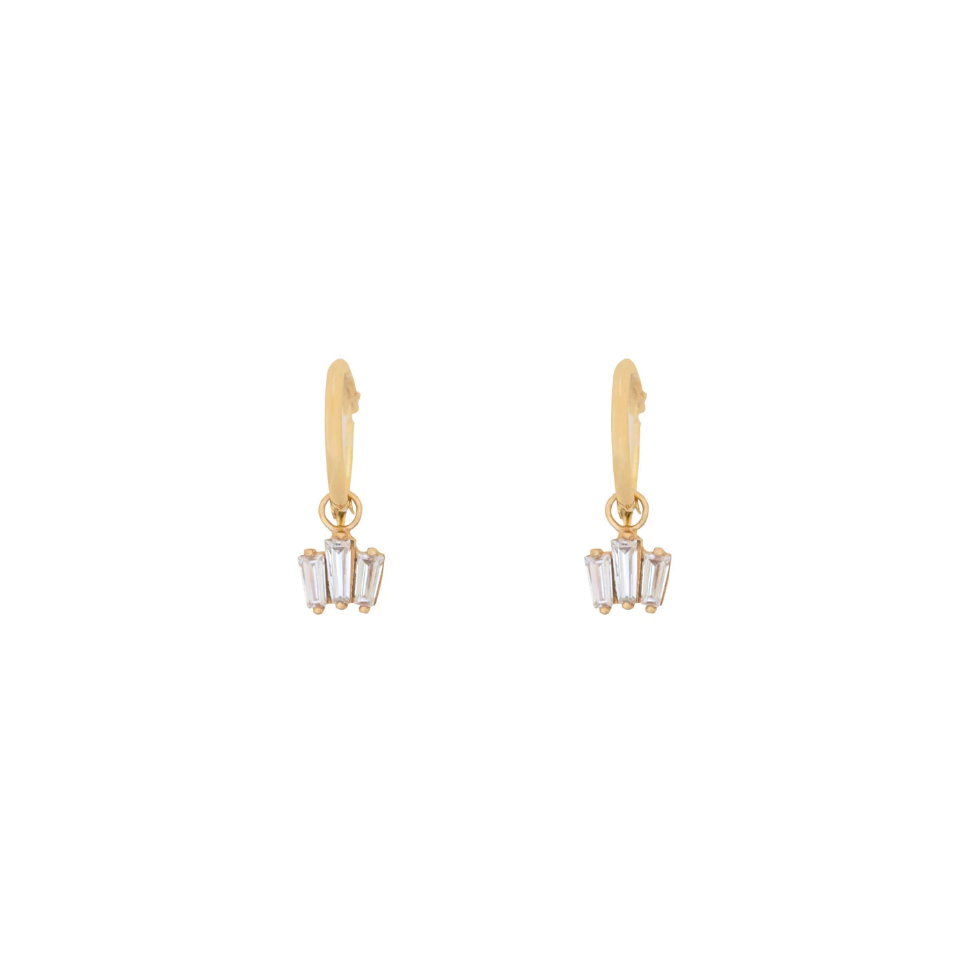 Tapered Baguette Hoops