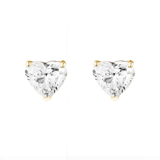 Heart Cut Diamond Studs