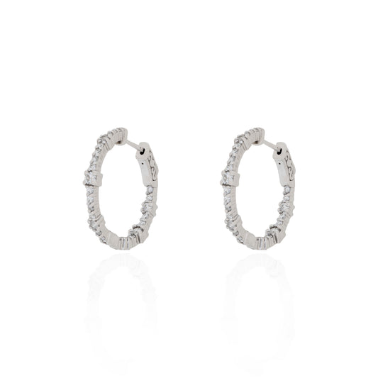 Duet Diamond Hoops
