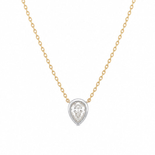 Diamond Pear Cut Necklace
