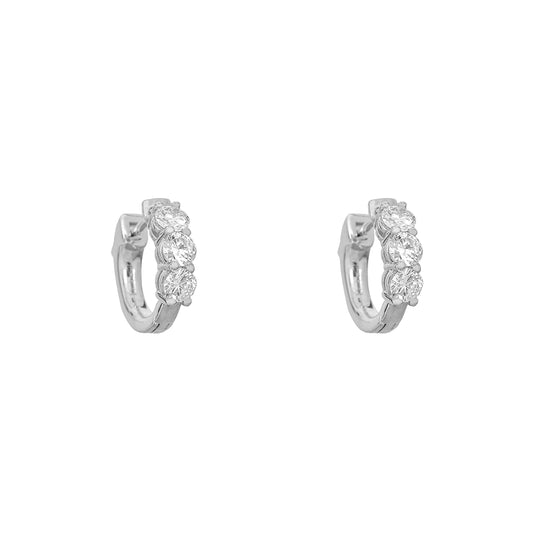 Jumbo Prong Set Diamond Huggie