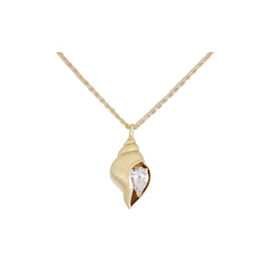 Seashell Diamond Pendant