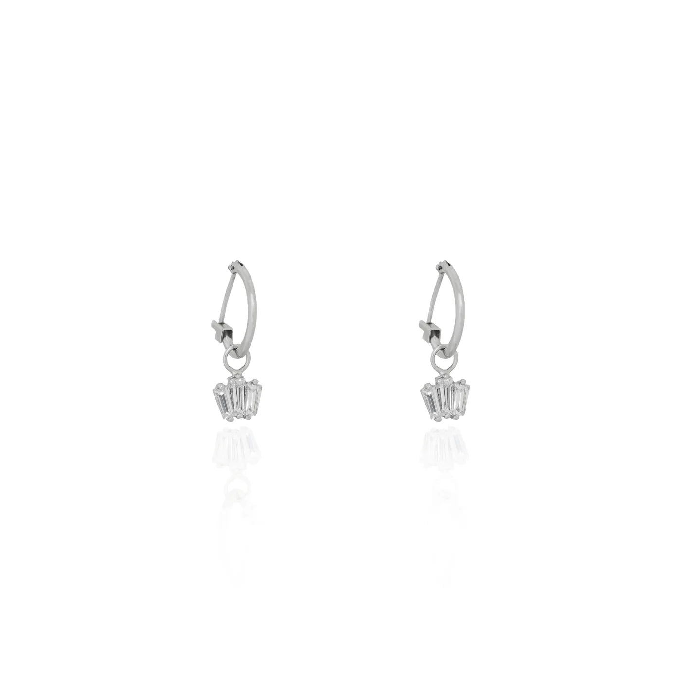 Tapered Baguette Hoops