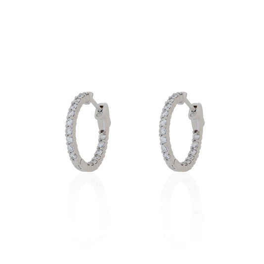 Diamond Hoop Earrings